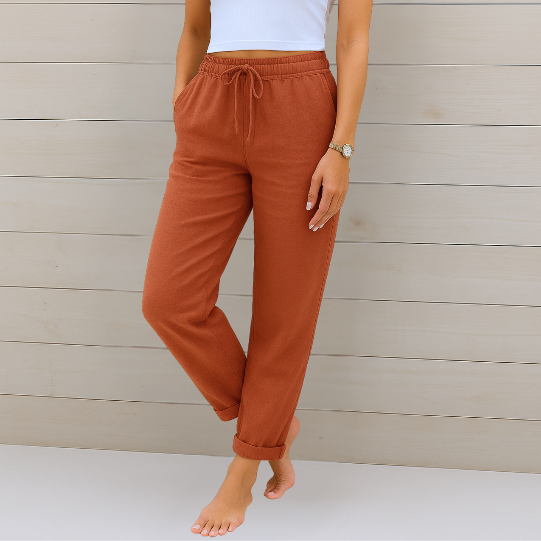 Maylora | Leinen-Relax-Hose mit verstellbarer Taille