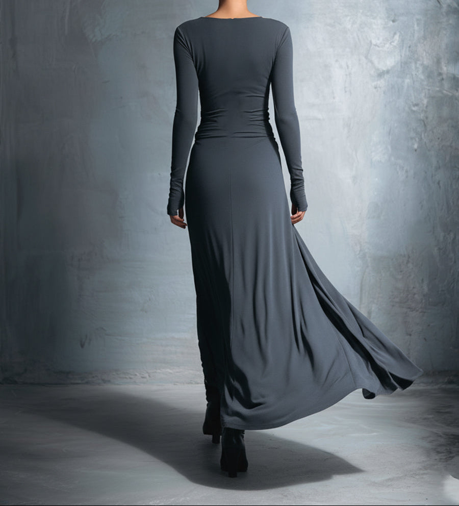 Vittoria · Vestido maxi con nudo lateral