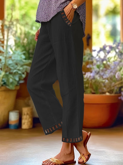 Wren – Relaxte Cropped-Hose mit Kontrastdetails