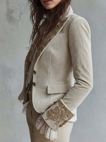 Constance | Blazer Sartoriale Avorio Ricamato