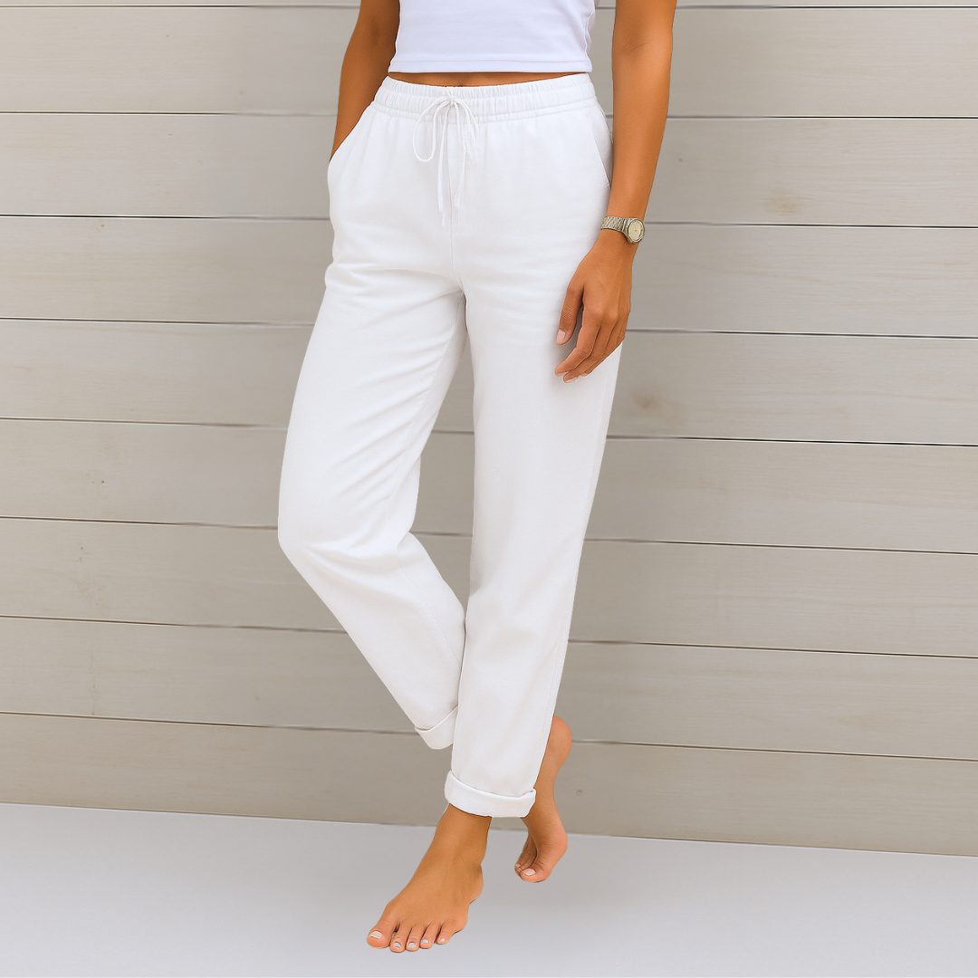 Maylora | Leinen-Relax-Hose mit verstellbarer Taille