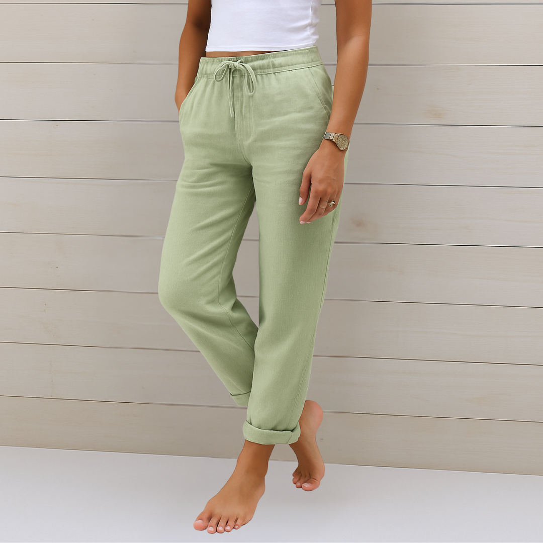 Maylora | Leinen-Relax-Hose mit verstellbarer Taille