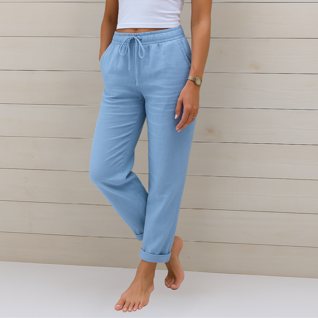 Maylora | Leinen-Relax-Hose mit verstellbarer Taille