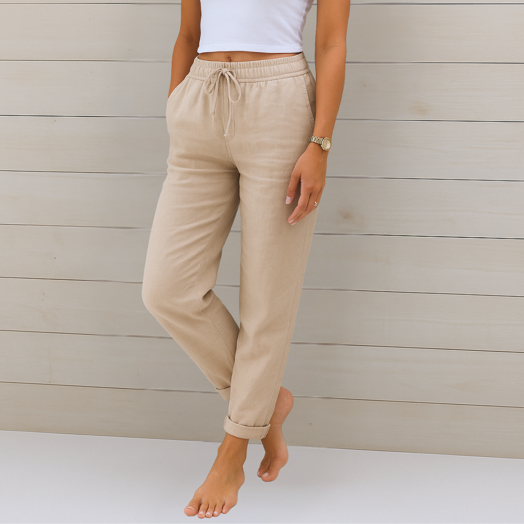 Maylora | Leinen-Relax-Hose mit verstellbarer Taille
