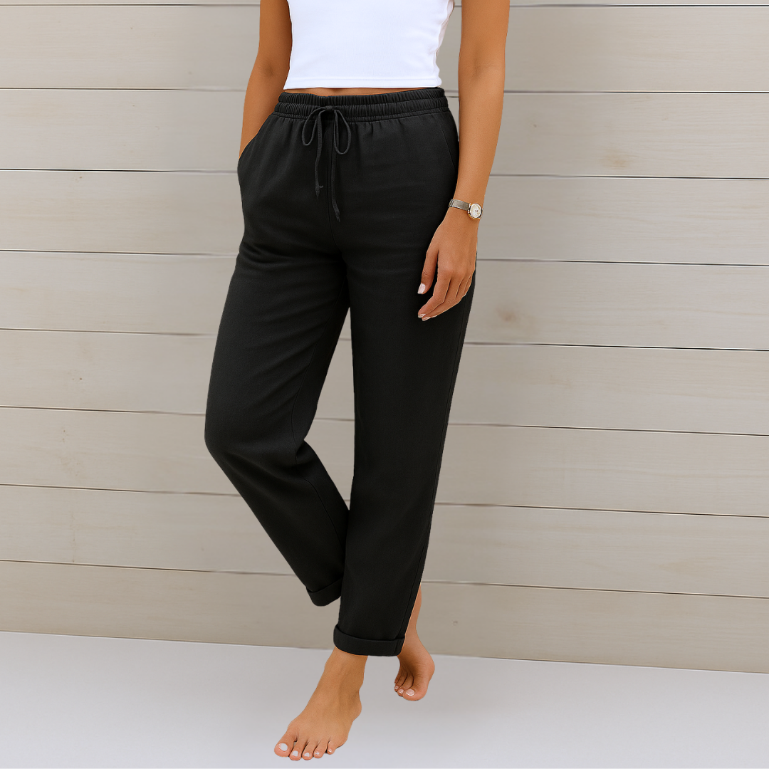 Maylora | Leinen-Relax-Hose mit verstellbarer Taille