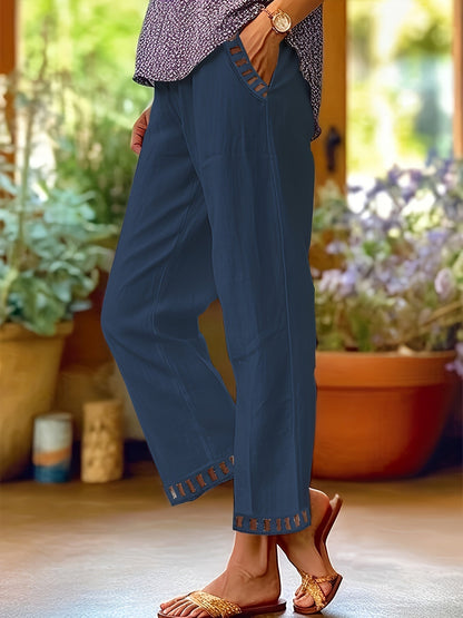 Wren – Relaxte Cropped-Hose mit Kontrastdetails