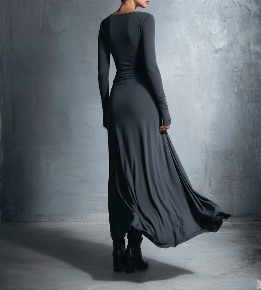 Vittoria · Vestido maxi con nudo lateral