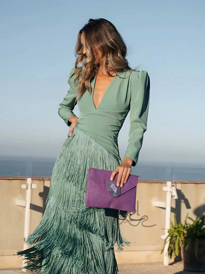 Ronda Kleid mit Fransen