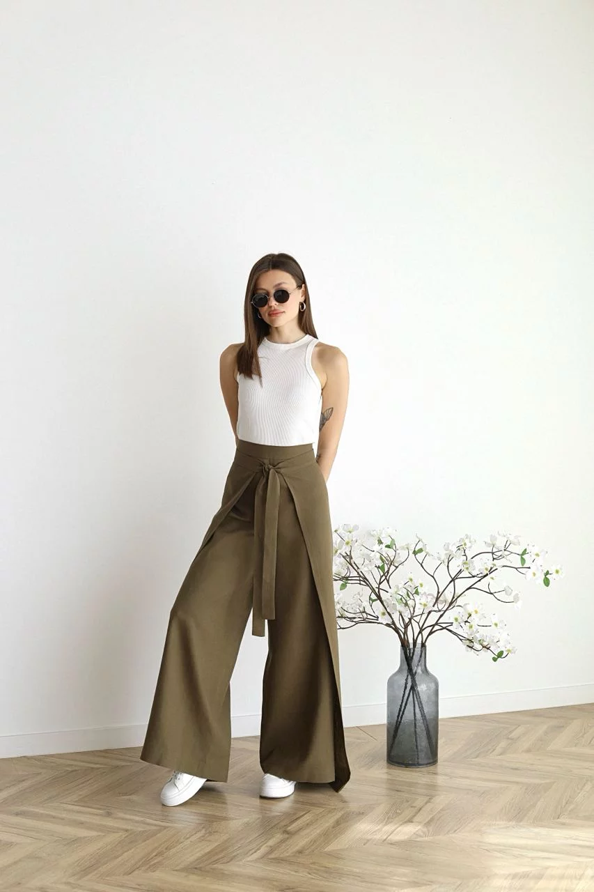 ARIANE – WOMEN'S WIDE-LEG LINEN TROUSERS