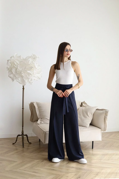 ARIANE – WOMEN'S WIDE-LEG LINEN TROUSERS