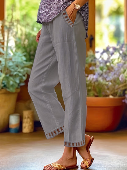 Wren – Relaxte Cropped-Hose mit Kontrastdetails