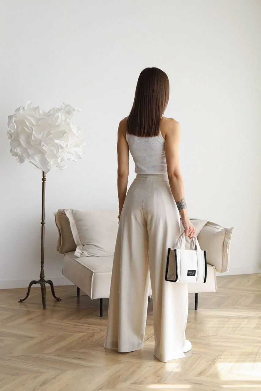 ARIANE – WOMEN'S WIDE-LEG LINEN TROUSERS