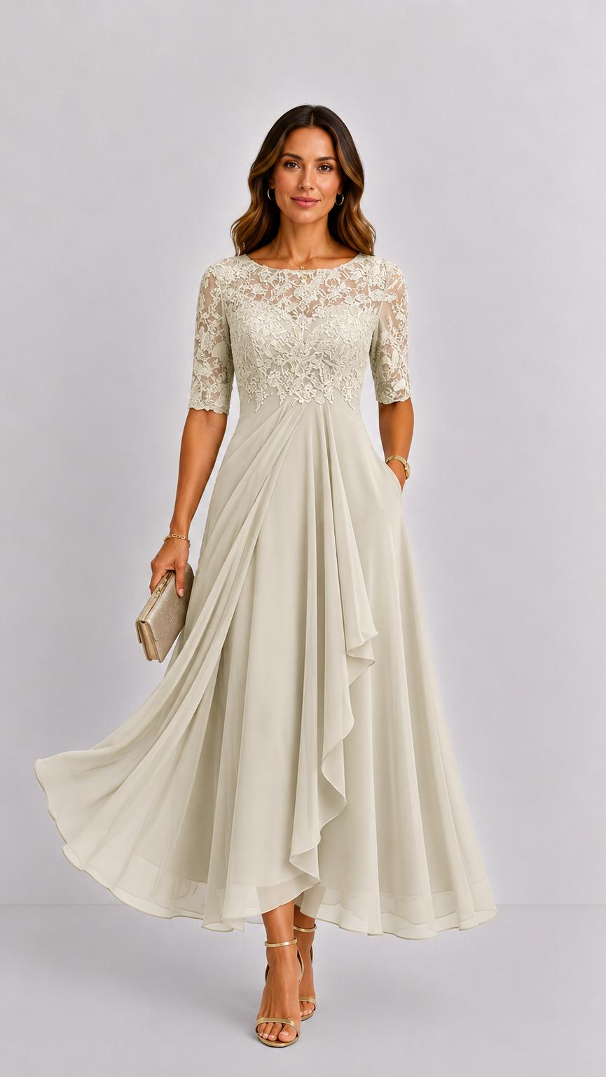 RHONDA | Elegante abito in pizzo