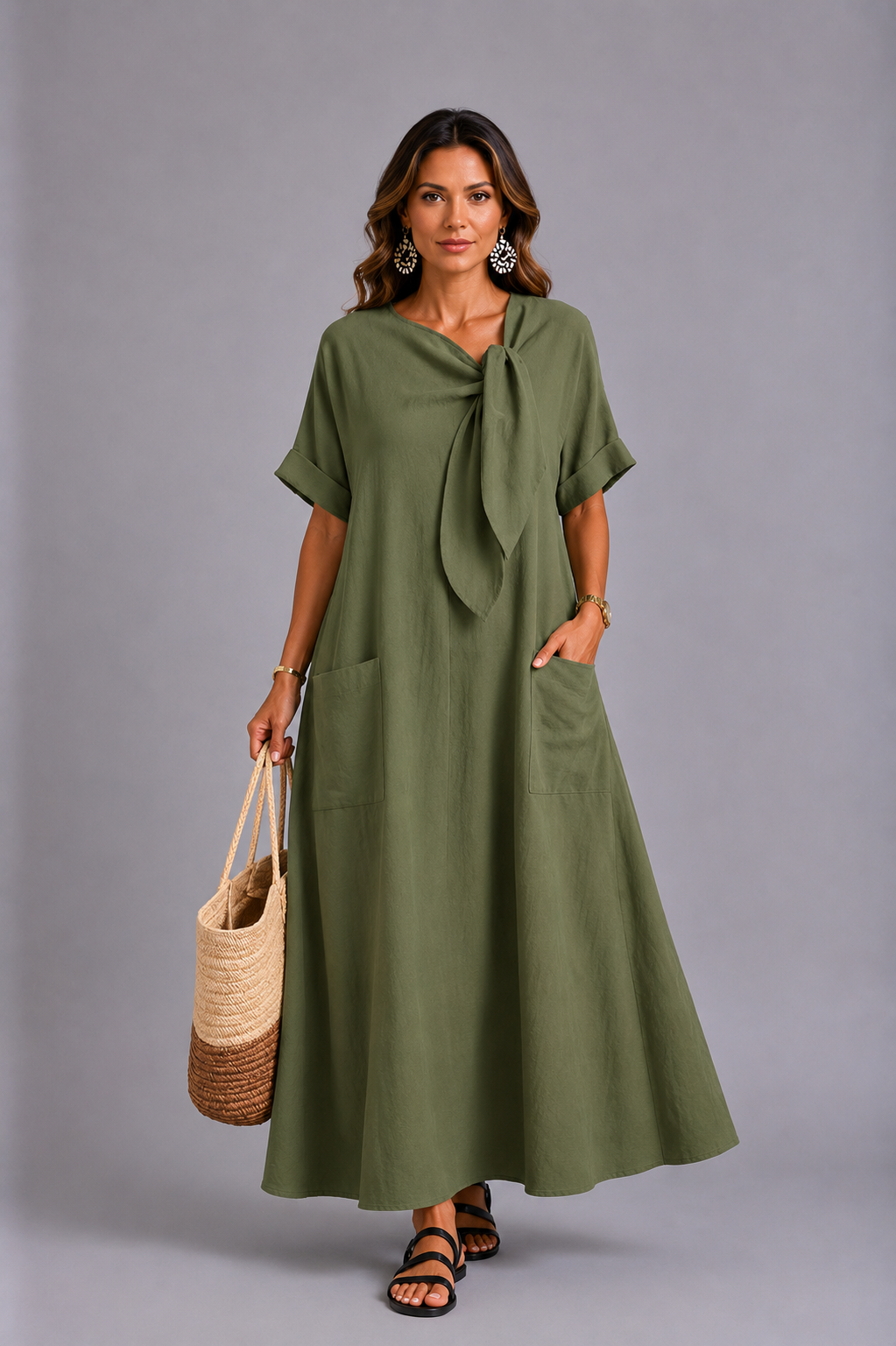 Fleur™ Abito Elegante con Tasche
