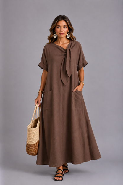 Fleur™ Abito Elegante con Tasche