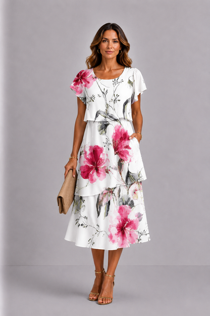 Cynthia | Vestido elegante con volantes