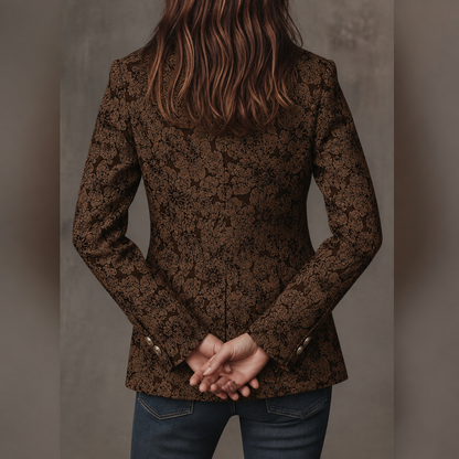 Estelle | Blazer Sartoriale Jacquard con Motivo Cachemire