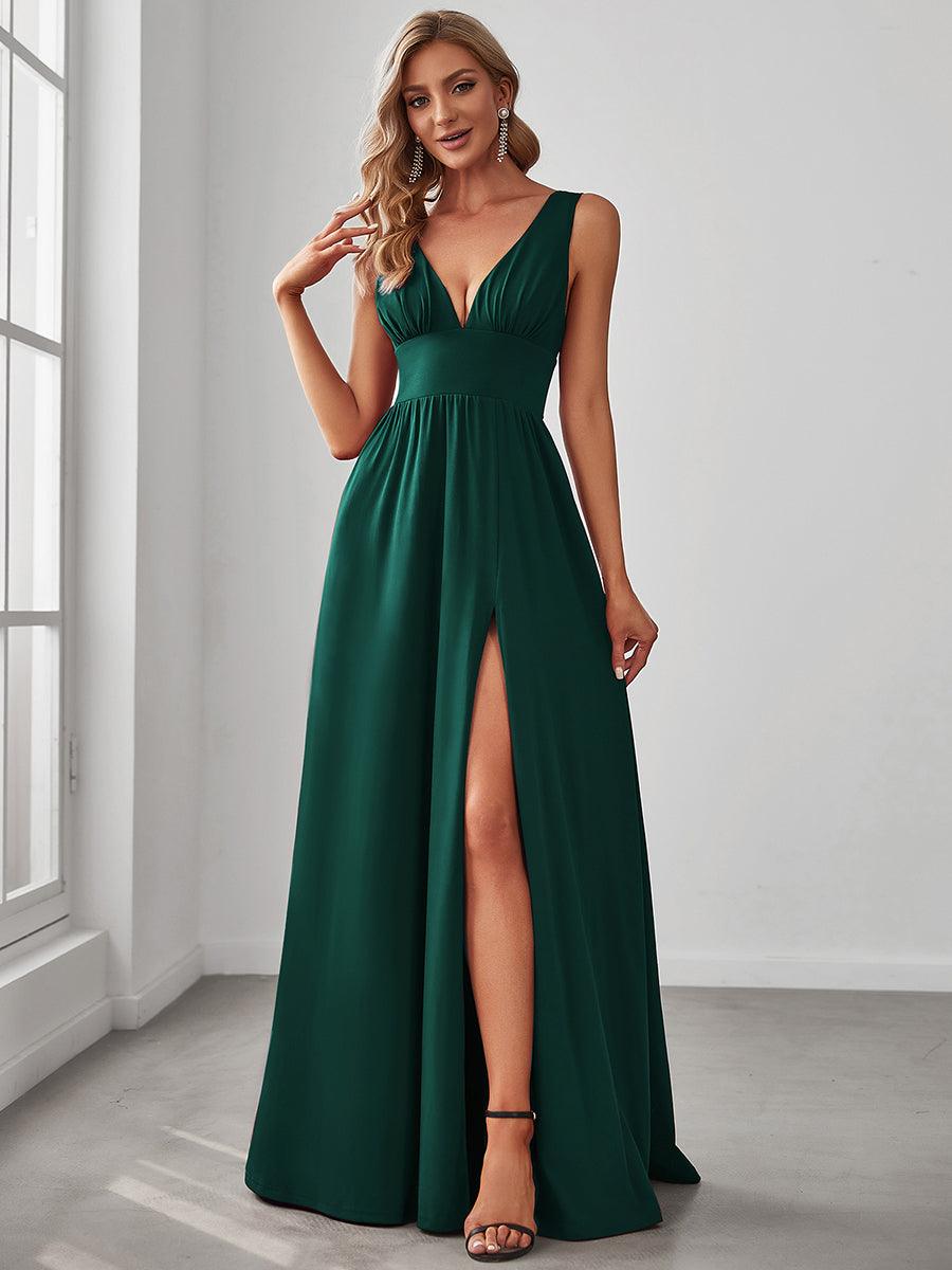 ever SORAYA|Robe de soirée taille empire à col V