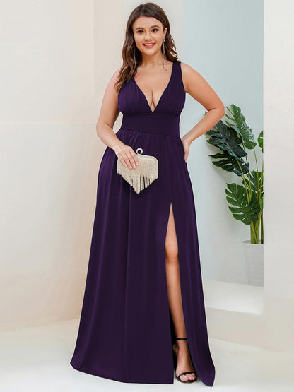 ever SORAYA|Robe de soirée taille empire à col V
