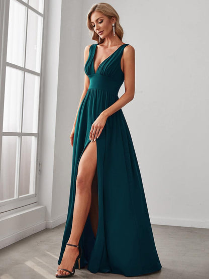 ever SORAYA|Robe de soirée taille empire à col V