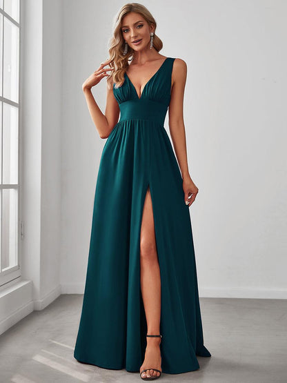 ever SORAYA|Robe de soirée taille empire à col V