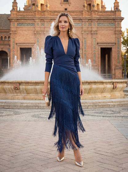 Ronda Kleid mit Fransen