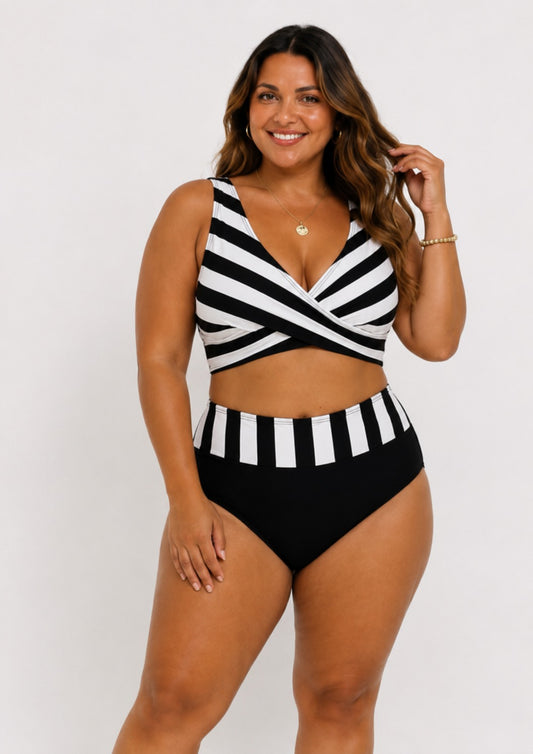 Portofino | Bikini elegante de rayas