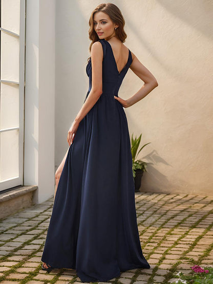 ever SORAYA|Robe de soirée taille empire à col V