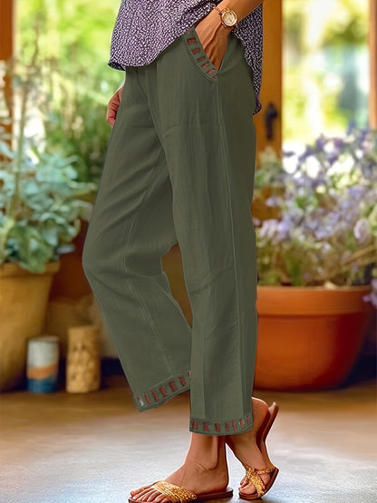 Wren – Relaxte Cropped-Hose mit Kontrastdetails