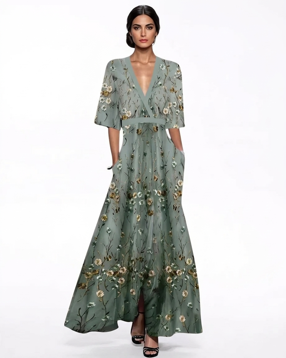 Miri | Elegant Floral Maxi Dress